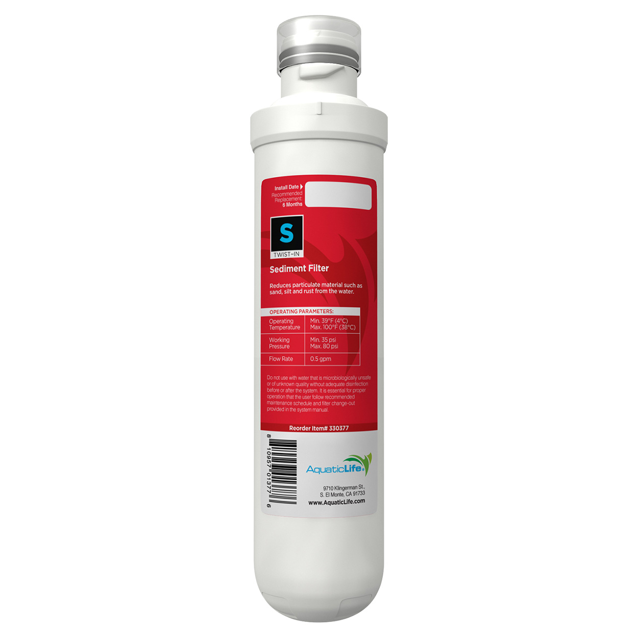 Twist-In Sediment Filter Cartridge