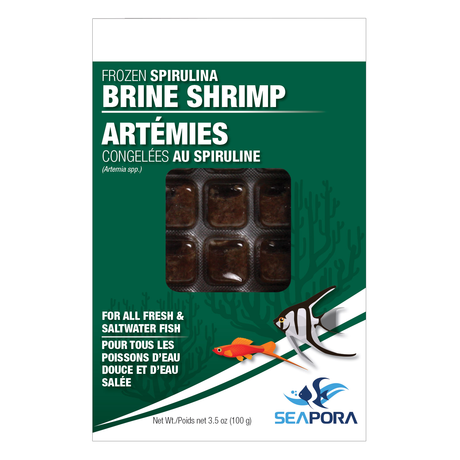 Frozen Spirulina Brine Shrimp - 30 Cubes - 100 g