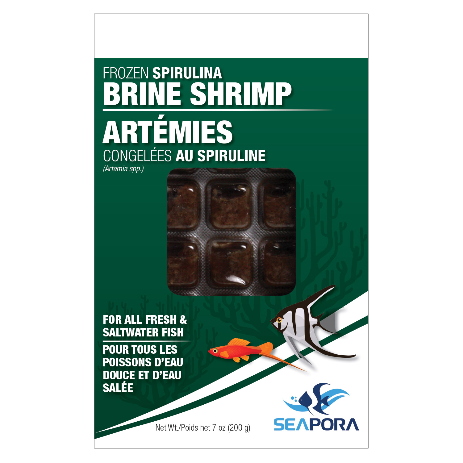 Frozen Spirulina Brine Shrimp - 60 Cubes - 200 g