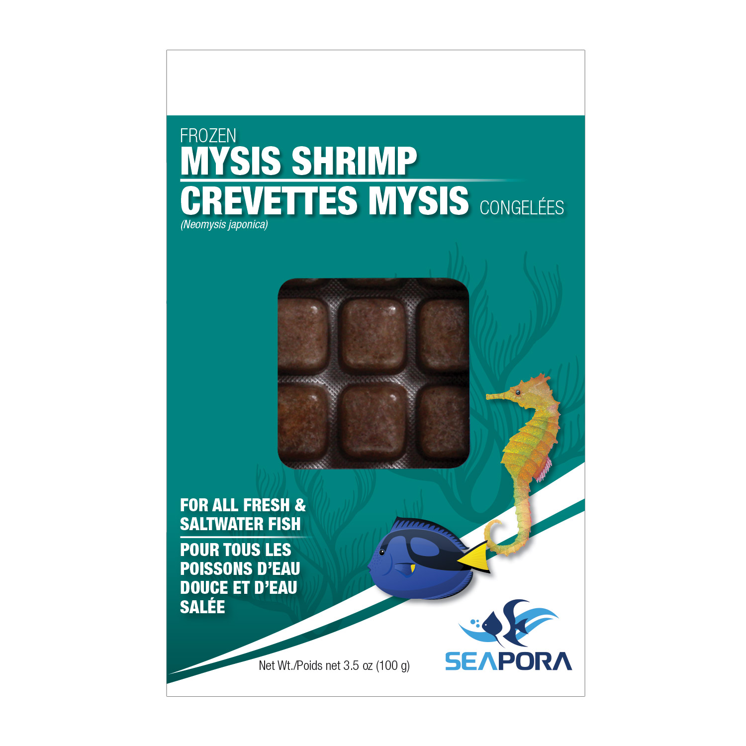 Frozen Mysis Shrimp - 35 Cubes - 100 g