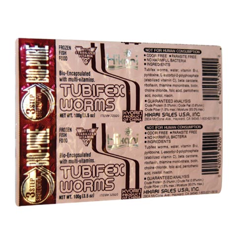Frozen Tubifex Worms - Cubes - 3.5 oz