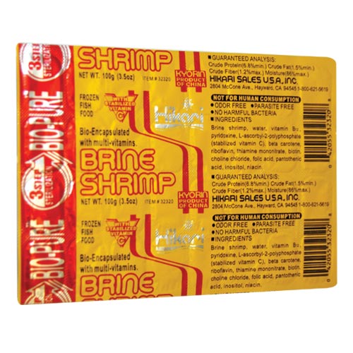 Frozen Brine Shrimp - Cubes - 3.5 oz