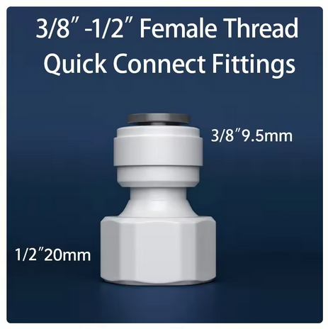 Water Tubing Adapter 1/2" FPT x 3/8" Quick Connect