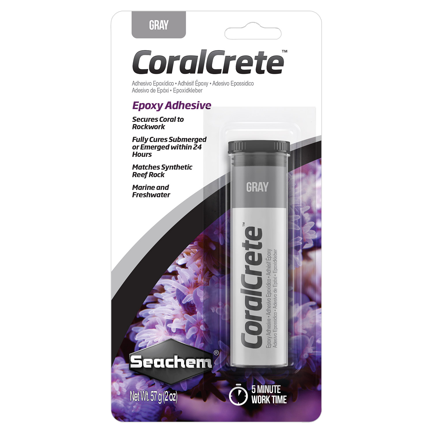 CoralCrete Epoxy Adhesive - Gray - 57 g