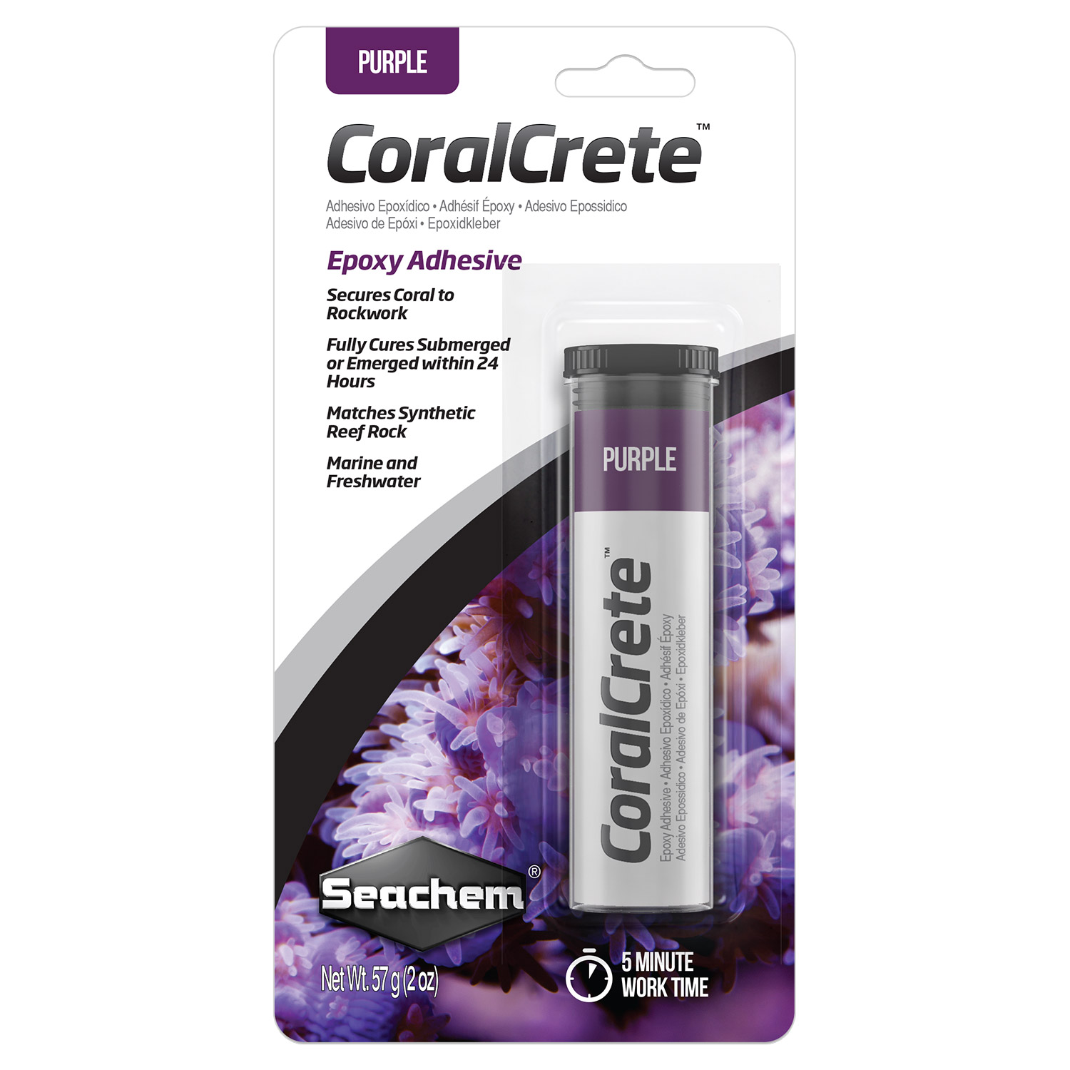 CoralCrete Epoxy Adhesive - Purple - 57 g