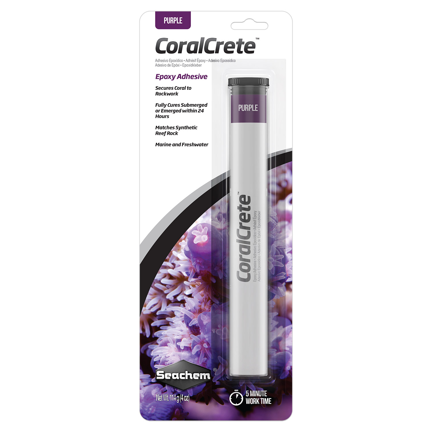 CoralCrete Epoxy Adhesive - Purple - 114 g