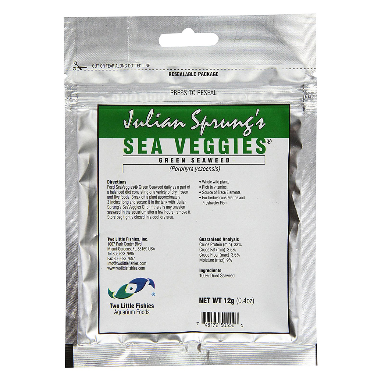 Julian Sprung's SeaVeggies Seaweed Pouch - Green - 12 g