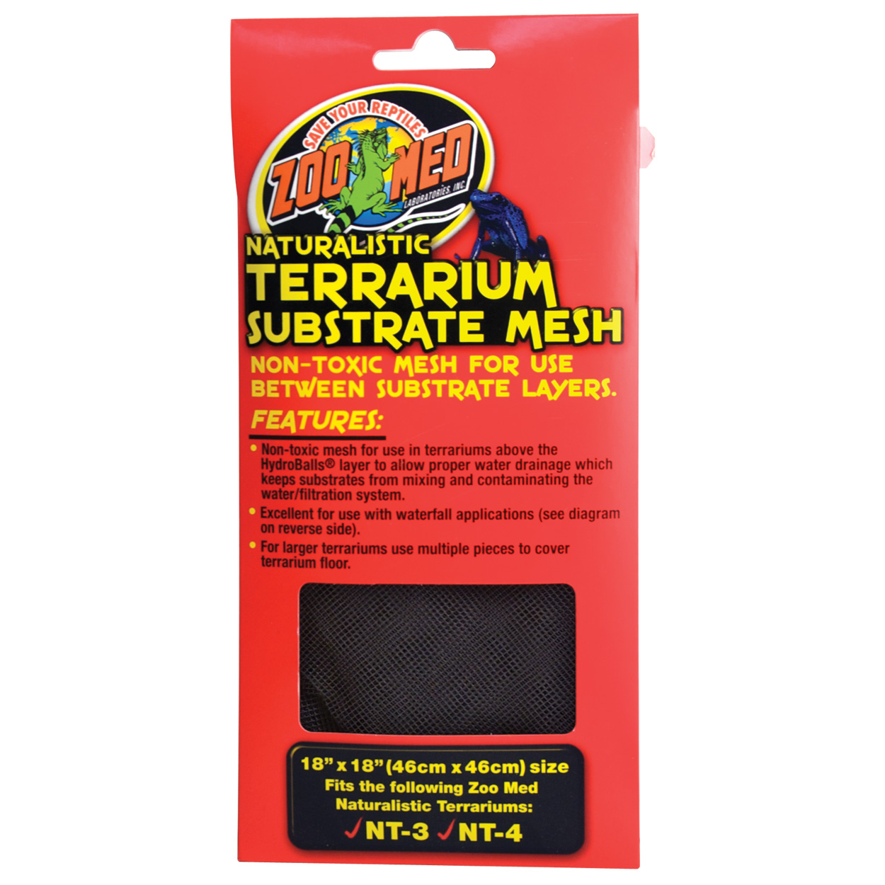 Naturalistic Terrarium Substrate Mesh - 18" x 18"