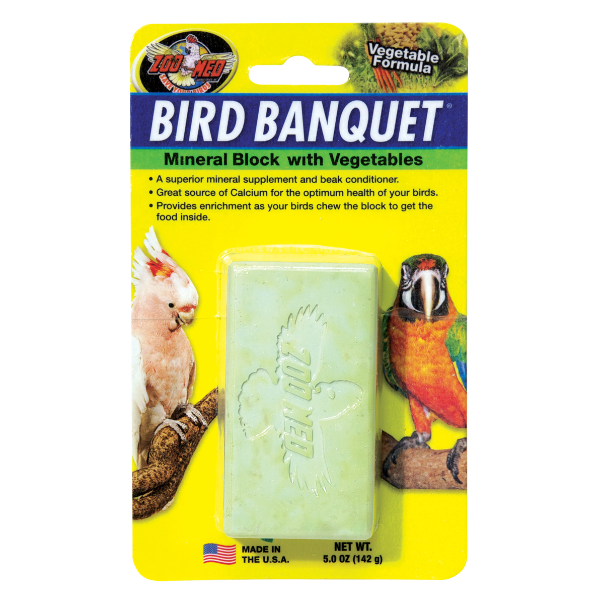 Bird Banquet Mineral Block - Vegetable Formula - 5 oz