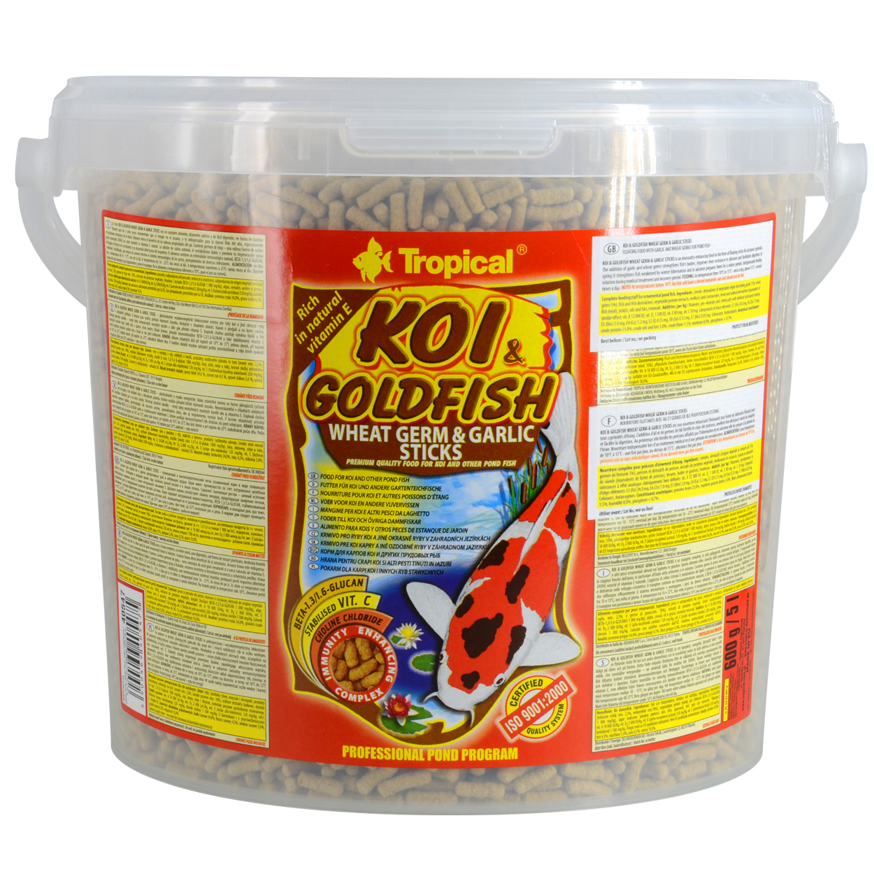 Koi & Goldfish Wheat Germ & Garlic Sticks - 650 g