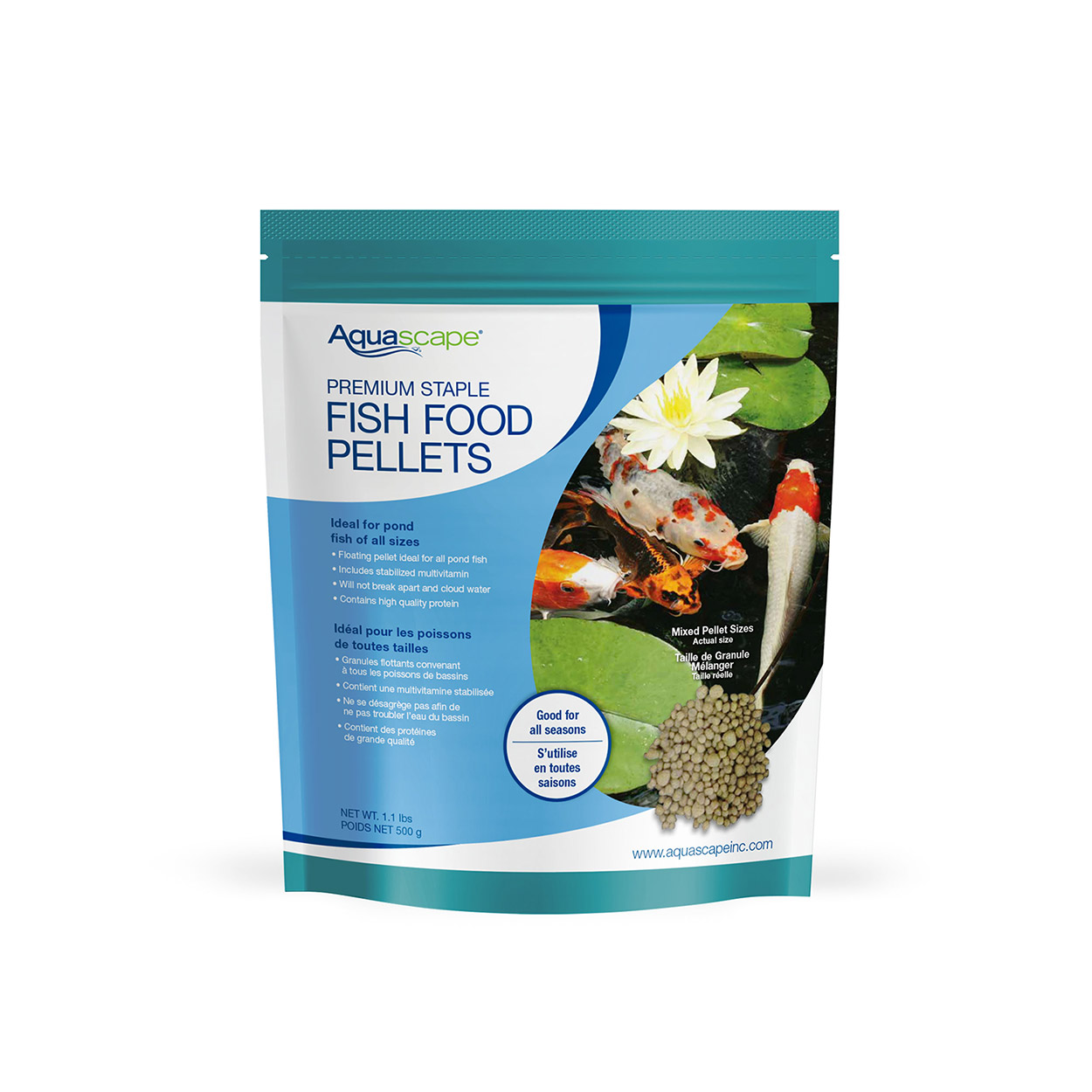 Premium Staple Fish Food - Mixed Pellets - 1.1 lb