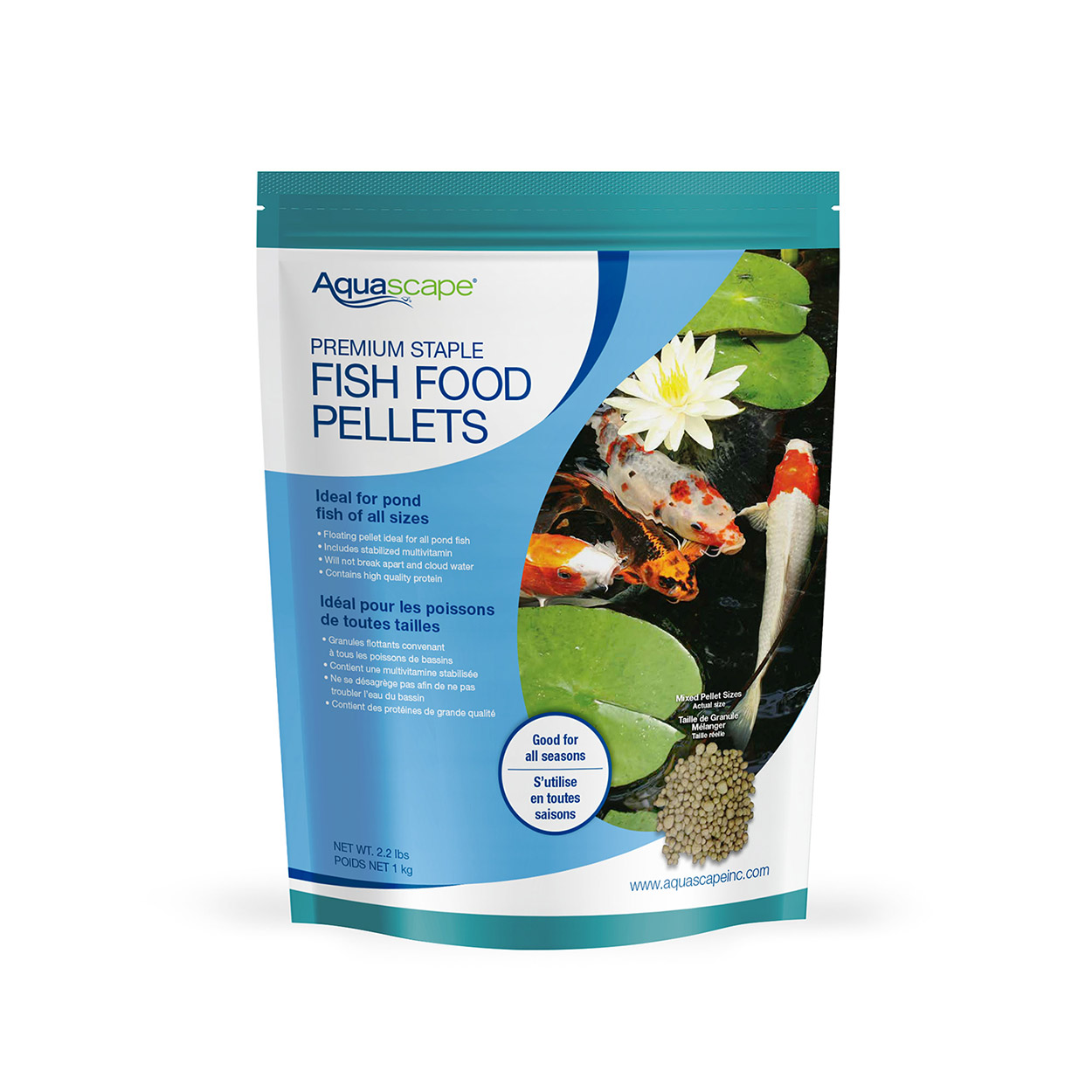 Premium Staple Fish Food - Mixed Pellets - 2.2 lb