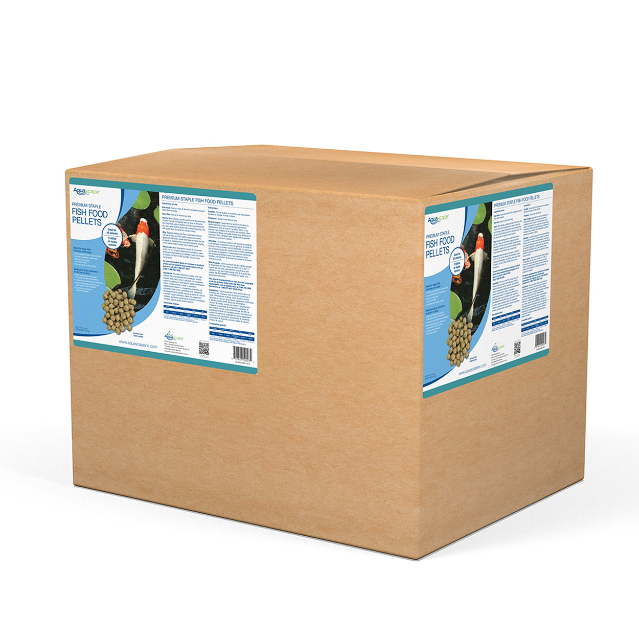 Premium Staple Fish Food Pellets - 44 lb