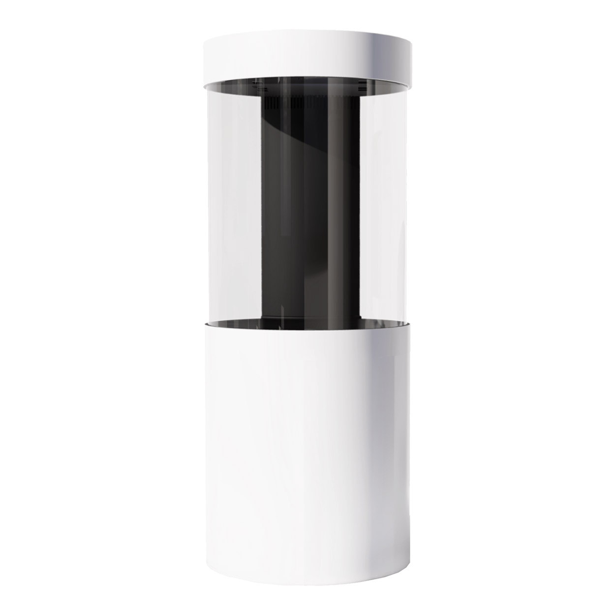 Cylinder Aquarium - Sump Filtration - 53 gal - White