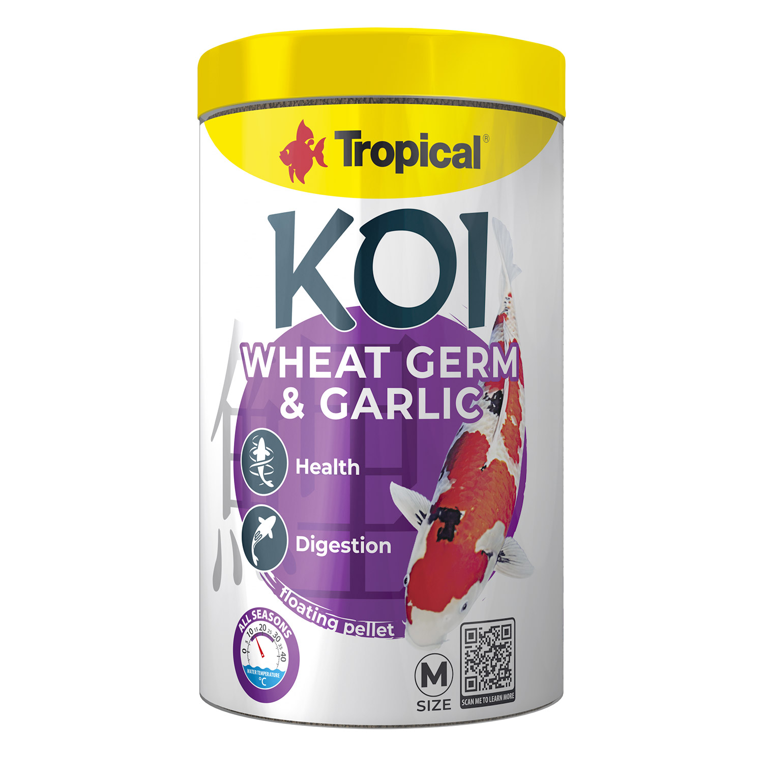Koi Wheat Germ & Garlic Pellet - 1L