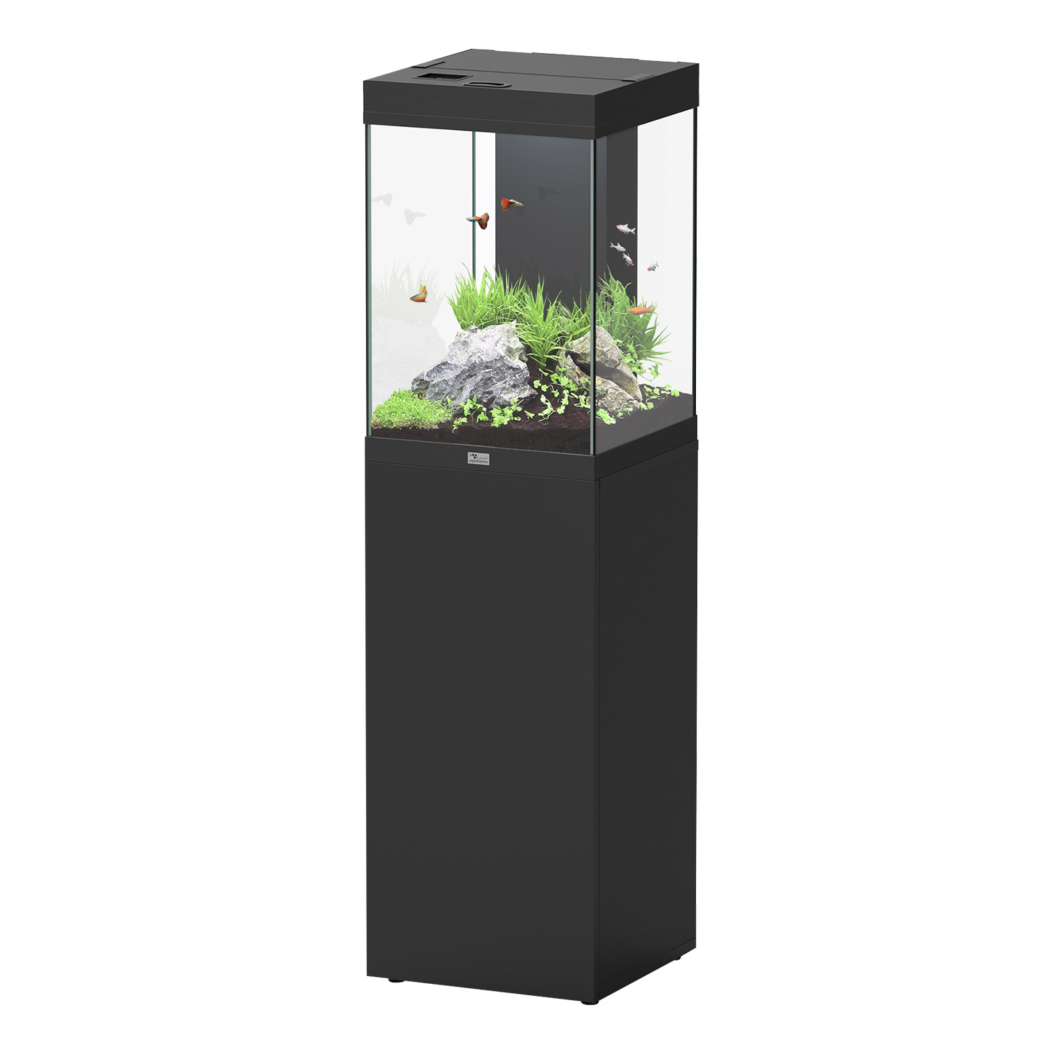 Tower 96 Aquarium & Cabinet - Black - 16"x16"x57.5"