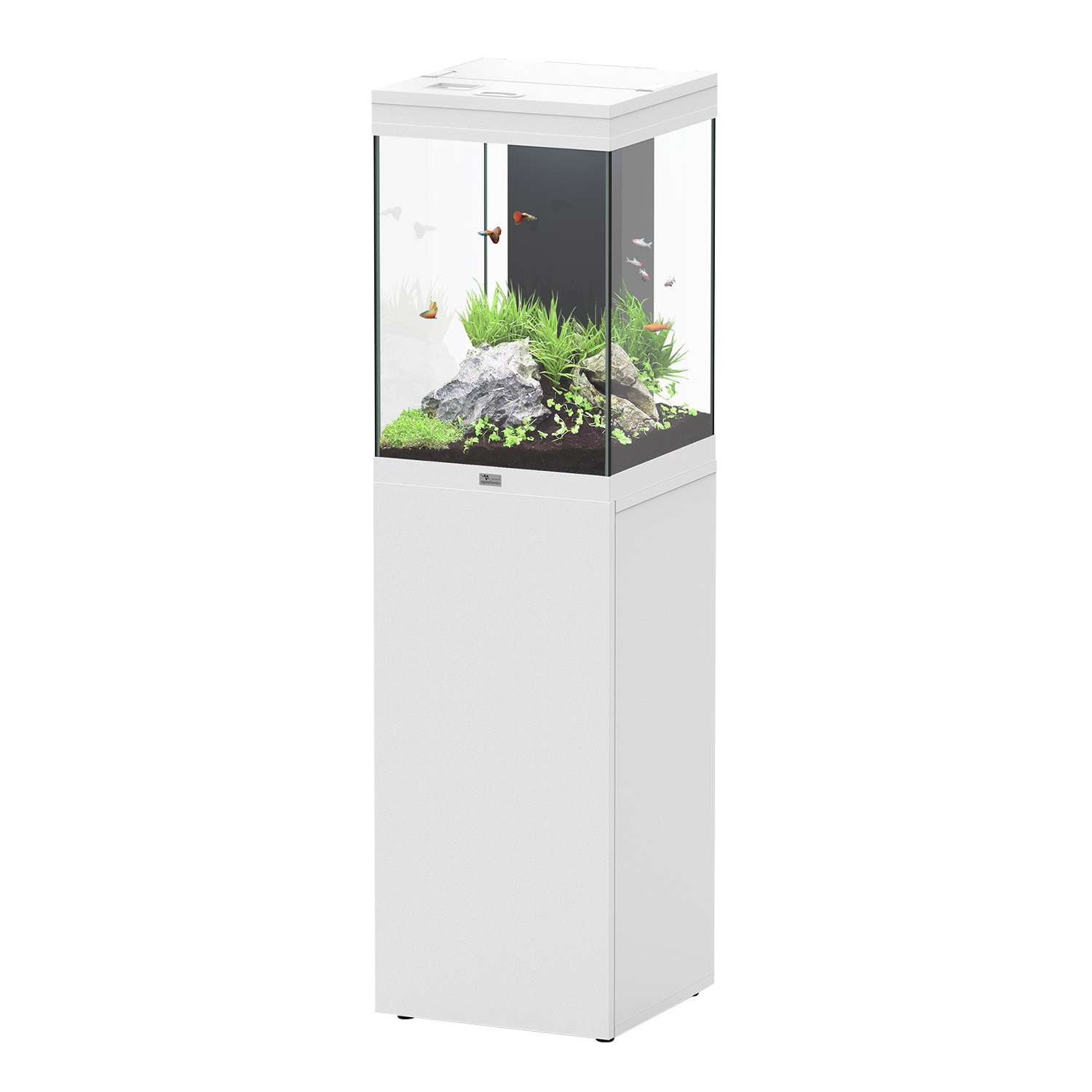 Tower 96 Aquarium & Cabinet - White - 16"x16"x57.5"