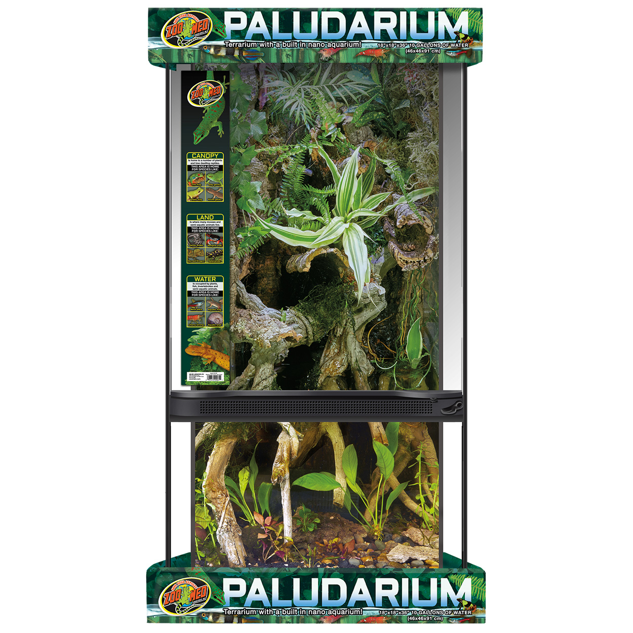 Paludarium - 18" x 18" x 36" - 10 gal
