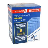 Rite-Fit B Cartridges for Penguin&reg;  Power Filters - 110B/125B/150B - 6 pk 