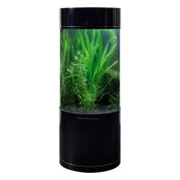 Cylinder Aquarium - Sump Filtration - 53 gal - Black