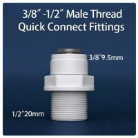 Water Tubing Adapter 1/2" MPT x 3/8" Quick Connect