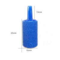 Aquarium Air stone, airstone, bubbler, blue. bulk packaging. Size: approx 2.5 x 1.5 cm. 